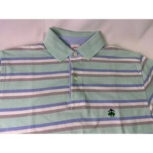 Brooks Brothers Performance Polo Shirt Mens Size S Striped Short‎ Sleeve Cotton